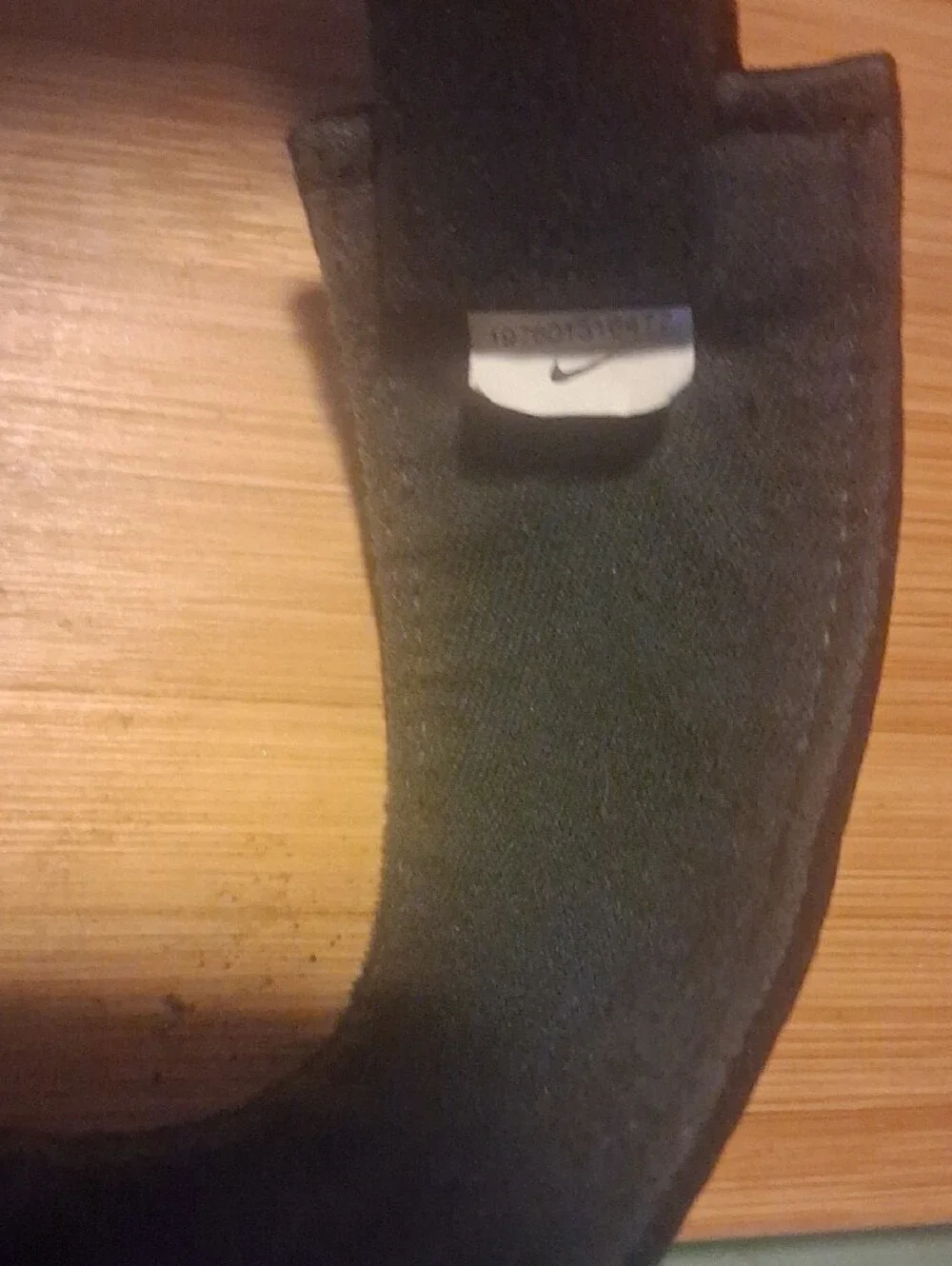 Nike Black Visor with Silver Swoosh L/Xl
